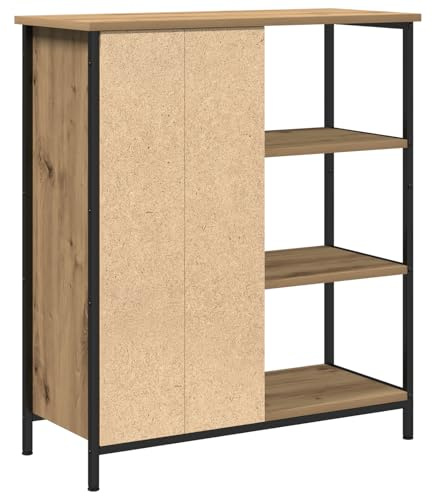 ULUYYUC Vetrinetta Soggiorno Mobile Cucina Salvaspazio Mobiletto da Esterno Mobile Basso Soggiorno - Sideboard in Rovere Artisan 70x30x80 cm in Legno Ingegnerizzato per Cucina Soggiorno