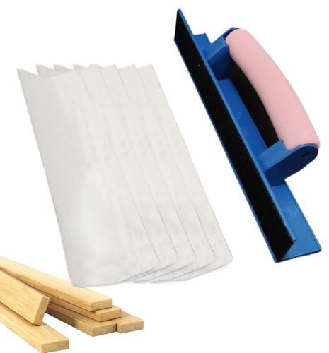 Kit de ponçage – Bloc de ponceuse à main | Ensemble portable léger avec 50 papiers abrasifs pour débutants, travail sur bois, art du bois, meubles de maison, projets de réparation murale