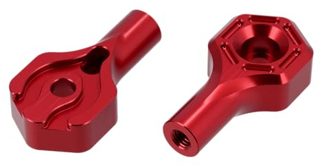 Set: CNC Blinkerträger vorn, Rot, Aluminium, M8, LED - für Simson S51, S50,