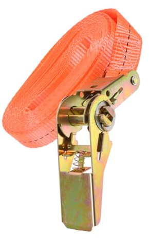 Cinghia a Cricchetto per Fissaggio Carichi, 6m 25mm, Arancione