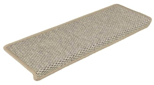 Hoopleep Stufenmatten Selbstklebend Sisal-Optik 30 STK. 65x21x4cm Grün, Rutschfester Treppenschutz für Holztreppen im Innenbereich, Strapazierfähiger Teppich Läufer