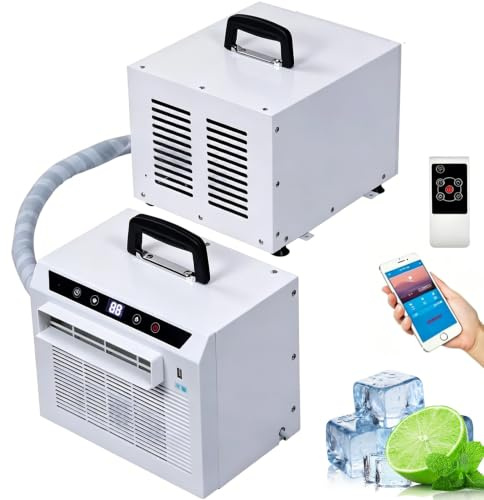Aire Acondicionado Portátil Sistema Split 3000 Btu, Unidad De Enfriamiento Inteligente Con Wi-fi Y Control Remoto, Temporizador De 12h, Flujo De Aire 130m³/h, Para Tienda, Rv, 2-meter connecting pipe