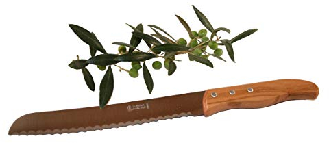 Couteau à pain en bois d'olivier