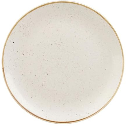 Churchill 375091 Stonecast - Plato llano (porcelana, 29 cm), color blanco
