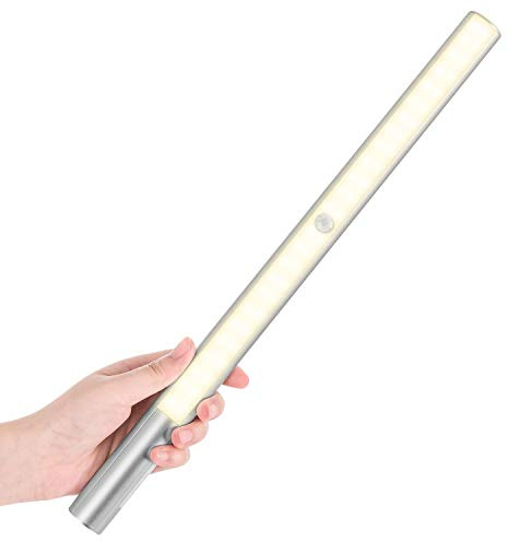 BLS LED Schrankleuchte Batterie, T402 Superhell Kabellos Unterbauleuchte | Licht mit Bewegungsmelder | Betrieben durch wiederaufladbaren 4500mAh Akku | 4000K weißes Licht | 180 Tage Akkulaufzeit