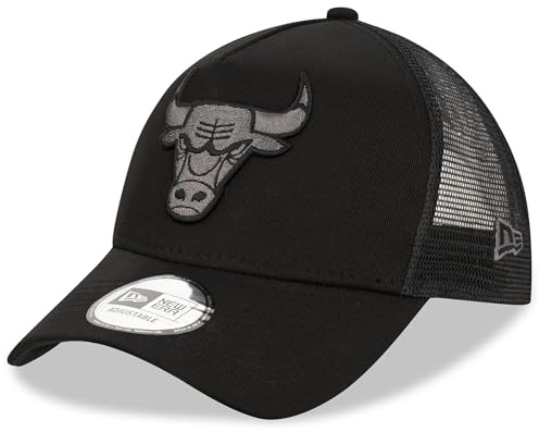 New Era Chicago Bulls NBA BOB Team Logo Nero A-Frame Berretto da Camionista Regolabile