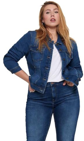 Only CARMAKOMA Donna CARWESPA Life Denim Jacket MBD Noos Giacchetto Denim, Medium Blue Denim, 50