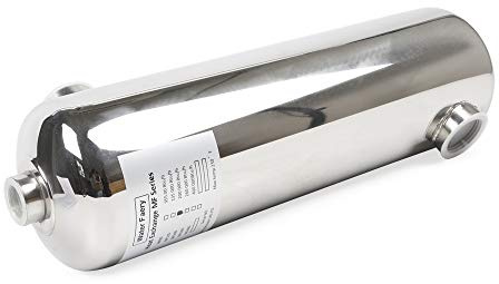 NaMaSyo 28KW/60KW Pool-Wärmetauscher Schwimmmbadwärmetauscher Pool Schwimmbad Heizung Edelstahl Wärmetauscher Pool Schwimmbad für Schwimmbäder, Spas usw (485 x 134 mm (L x Φ),60kw)