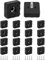 QWORK® 18 Stück Quadratisch Gummifüße Schraubbar 22x22x9 mm, Anti-Rutsch Gummipuffer mit Schraube für Möbel und Böden - Schwarz