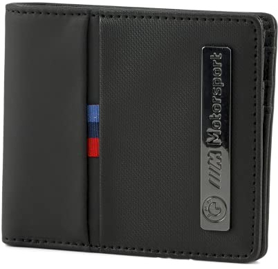 BMW M Motorsport Geldbörse Herren Schwarz Puma Portemonnaie + Einkaufschip