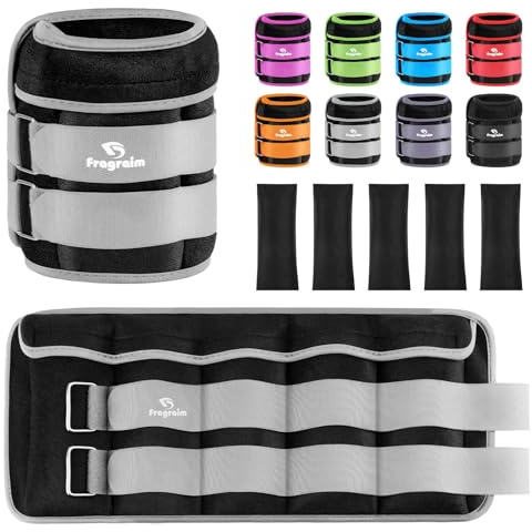 Poids Cheville Ajustables, Poids Poignet, Leste Cheville 1-8 KG par Paire avec Poids Amovible Pour le Jogging, la Gymnastique, L'aérobic, la Thérapie Physique