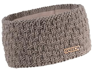 SABBOT Damen Winter Haarband Haarreifen Damen Breit Mit Fleece Hair Band Woman Ohrenwärmer Geschenk für Frauen (Beige Highlights)