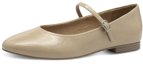 Tamaris Ballerina 1-22122-42 Normal, Beige Patent, 7.5 UK