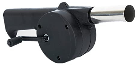 Psdndeww Souffleur d'air manuel portable à manivelle pour barbecue en plein air Camping Outil de cuisine alimenté par la main