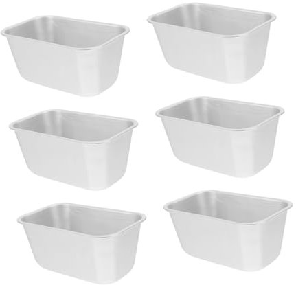 Amosfun 6piezas Moldes Rectangulares Para Bizcocho y Pasteles Fácil De Limpiar y Desmoldar Para Hornear