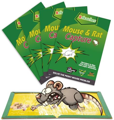 Piege a Souris 4 Pièces Piege a Rat, Efficace Anti Rongeur Plaque Collante Souris