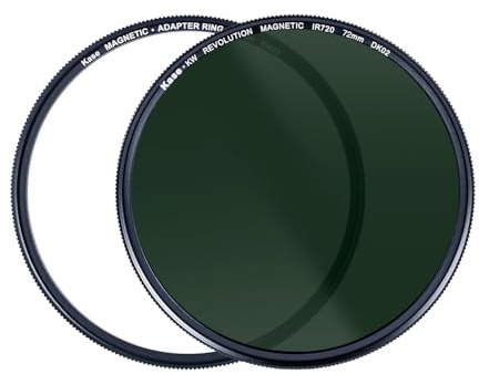 Kase Revolution Infrared IR720 Magnetic Shockproof Tempered Optical Glass Filter Incl Adapter 720hb 720nm No Camera Conversion Required (72mm)