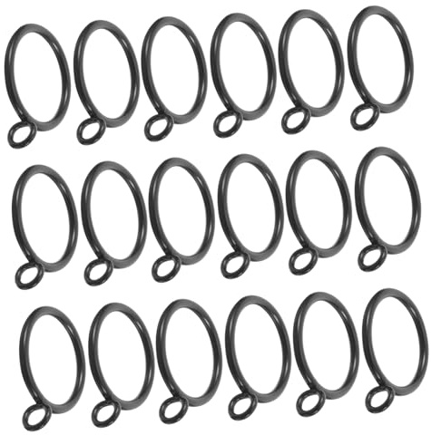 FUNOMOCYA Anelli con Occhielli per 28 Pezzi Anelli Scorrevoli Lisci per Tende Grandi in Ferro per Aste 1 Pollice