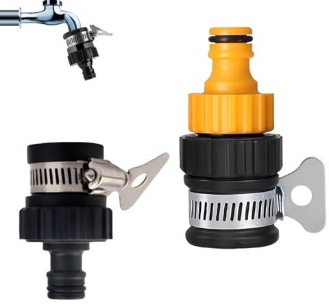 Universal Tap Hose Connector Set - 2 Pieces, Durable & Leak-Proof Design, Easy Installation for Kitchen Taps & Washing Machines