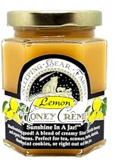 Creamed Honey and Lemon - Lemon Honey Creme 8 oz. Jar with Lemon