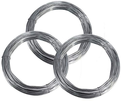 Aquagart 250m Spanndraht I hochwertiger verzinkter Weidezaun-Draht I witterungsbeständig für Forst- und Wildschutz-Zaun I zum Spannen von Maschendraht-Zaun I stabiler 2,5 mm Stahl-Draht