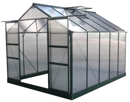 Habitat et Jardin - Serre de Jardin Dahlia 7.67 m² - Serre de Jardin en Polycarbonate - Abri Plantes en Aluminium - Serre Extérieure pour Légumes, Plantes et Fleurs - 2 Portes Coulissantes