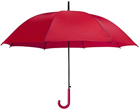 eBuyGB Coloured Automatic Plastic Crook Handle Umbrella/Brolly - Walking Wedding Outdoors