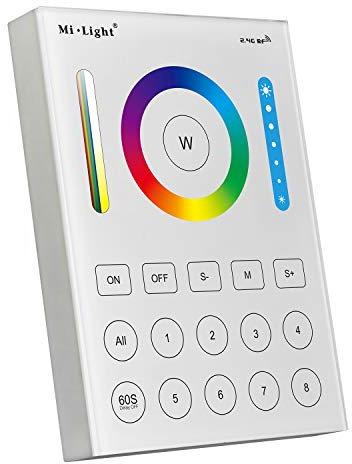 lighteu®, Miboxer Milight 8 Zonen Smart Panel Fernbedienung, kompatibel mit Lampen der Miboxer RGBCCT Serie und LED Streifen Controllern, B8
