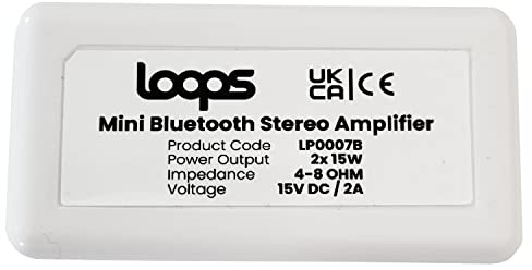 SMART HOME 30W Wireless Bluetooth Stereo Amplifier – Audio Sound System – Micro/Mini Amp – Compact Receiver/Music Speaker Player - Loops