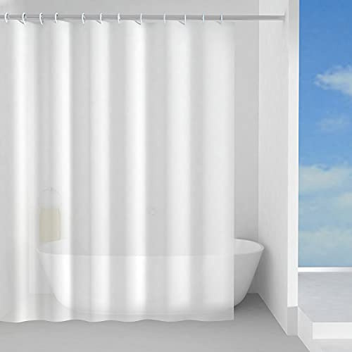 GEDY G-Basic Tenda doccia, Tenda doccia 180X200, Realizzata in PES, 100% impermeabile, Finitura bianca, Design R&S Gedy, Tenda per doccia provvista di 12 anelli, 2 anni di garanzia