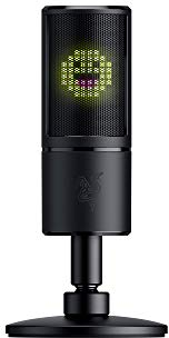 Razer Seiren Emote - USB Condenser Microphone for Streaming with Emoticon Display (8-Bit LED Display, Stream-Reactive, Hypercardioid Microphone, Shock Absorber, Plug and Play) Black