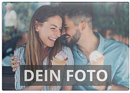 PhotoFancy® – Glasschneidbrett mit Foto selbst gestalten – Frühstücksbrettchen mit eigenem Motiv personalisieren und bedrucken - Größe klein