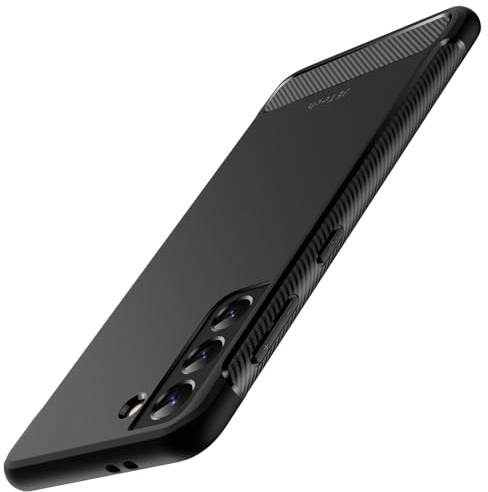 JETech Cover Slim per Samsung Galaxy S21, Nero | Design in TPU Morbido, Finitura Opaca della Custodia, Protezione Antiurto