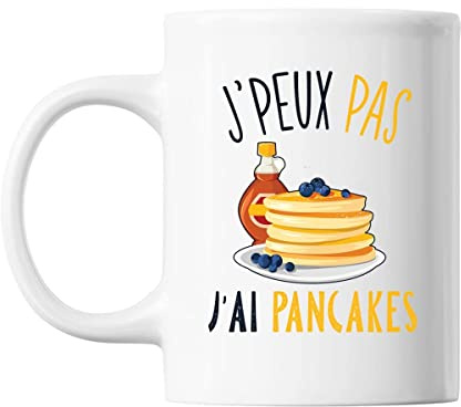 Planetee Mug Pancakes j'peux pas Blanc