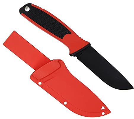 Branka Parcour, Messer, Outdoor, Survivalmesser (Rot/Schwarz) | angenehmer Griff, optimaler Halt