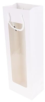 Garneck 12pièces à Vin Papier Kraft Lot Fenêtre Transparente pour Bouteille De Vin Rouge Et Élégant pour Mariages Et