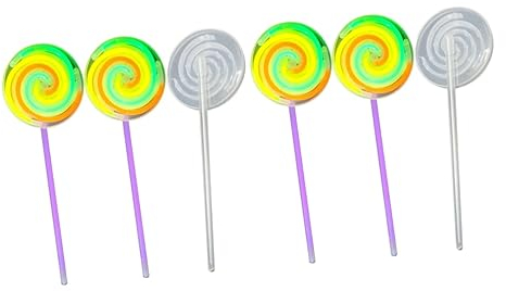 Toyvian 6 STK Fluoreszierender Lutscher Party Leuchtender Lutscher Schwenkstab Aufleuchten Lutscher Drehende Windmühle Geführtes Spielzeug Leuchtstäbe Plastik Zubehör Rotieren Weihnachten