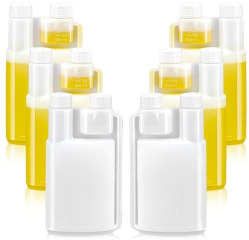 Baderke 6 Pcs 8.5oz Plastic Liquor Flask Small Flasks with Built in 0.5oz Shot Glass Chamber Dispenser with Caps Plastic Flask for Liquor to Store and Pour for Concerts Travel Party Events