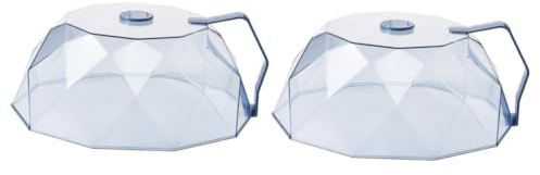 BESTonZON 2stücke Mikrowellenabdeckung Anti-spritzhaube Aus Hochtemperaturbeständig Zum Abdecken Von Schalen Und Tellern Transparentes Design Für Einfachen Überblick