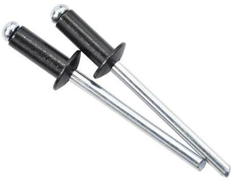 Maozaa Aluminium-Blindnieten, 4,8 x 25 mm, Schwarz, 50 Stück