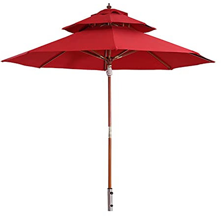 Terrassenschirm, rechteckiger Terrassenschirm, Garten-Marktschirm für den Außenbereich, für Gartendeck, Hinterhof, Pool, Terrassentisch, 3 x 3 m