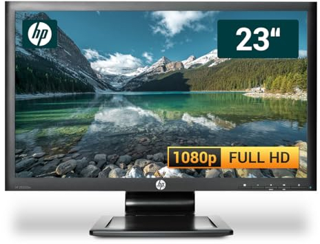 HP ZR2330w 23 Zoll Business Computer Monitor, Desktop Gaming Monitor, Full HD (VGA - DisplayPort - DVI - VESA), PC Bildschirm, Schwarz (Generalüberholt)