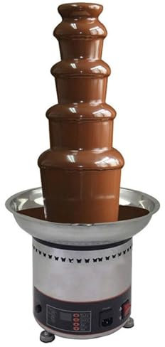 Fuente de chocolate fondue Fuente De Fondue De Chocolate Caliente Eléctrica De 4/5/6/7 Niveles, Máquina De Derretimiento De Cascada De Fondue De Acero Inoxidable For Fiestas, Bodas, Dulces, Frutas, Nu