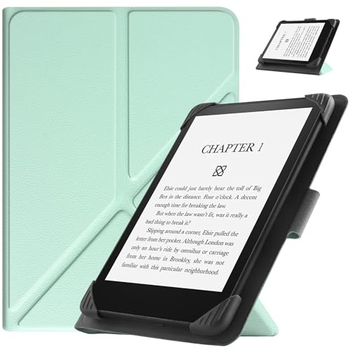 HGWALP Étui Universel pour 6.8 7 eReaders,Folio Stand Coque Housse pour 6.8 Pouces 7 Pouces Kindle Paperwhite/Kobo/Voyaga/Lenovo/Sony eReader-Green