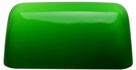 TOPBATHY Banklampenschirm aus Glas Dunkelgrün mit Dekorativer Diffusor Funktion Einfacher Abnehmbar für Wohnzimmer und Schlafzimmer im Vintage Stil