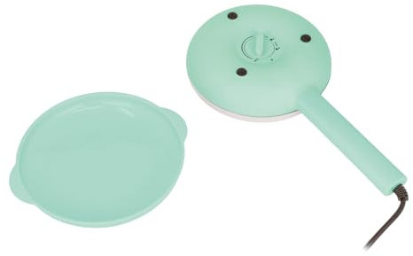 Jocca - Crepera eléctrica 21 cm | 3 niveles de temperatura | Placa antiadherente | Diseño compacto color turquesa | Mango frío | Sistema 2 en 1 tapa/plato | 600 W | Línea Sweet