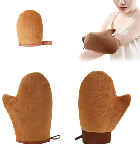 Selbstbräuner Handschuh Bräunungshandschuh Handschuh Selbstbräuner Selbstbräuner Rücken Applikator Handschuhe Gesicht Applicator Mitt Dual Sided Tan Applicator Mitt für Meer Strand Männer und Frauen