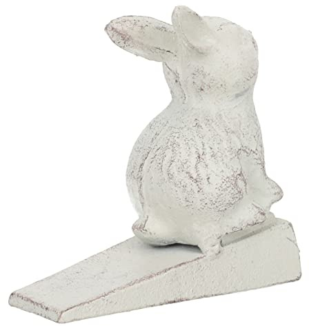 TEMPNAP Tope De Puerta De Cuña De Hierro Fundido con Diseño De Conejo Antideslizante para Hogar y Jardín Decoración Vintage Americana Protección Segura para Uso Multiescénico