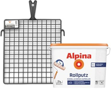 Alpina Rollputz Weiß – Strukturputz – inkl. Abstreifgitter – 10 kg