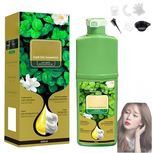 Tintura per capelli in schiuma vegetale a lunga durata, crema colorante agli estratti vegetali, tinta per capelli sani, formula nutriente delicata,copertura rapida (#Coffee Brown)